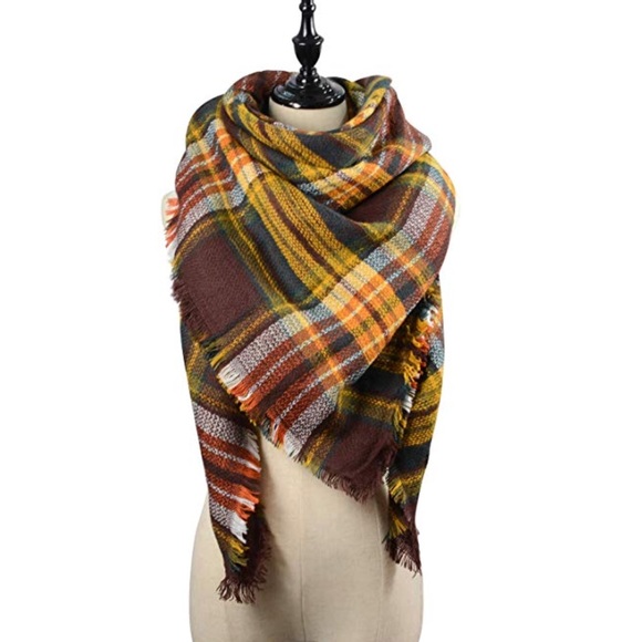 Accessories - Plaid Scarf Warm Chunky Wrap Shawl Scarve Boutique